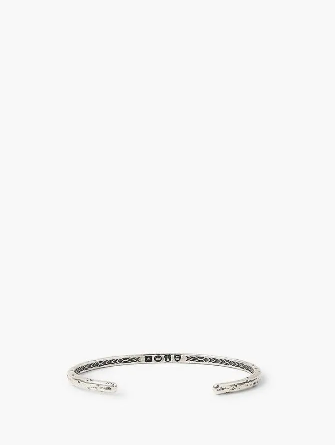 SILVER DISTRESSED CUFF Silver Accessories John Varvatos Jewelry