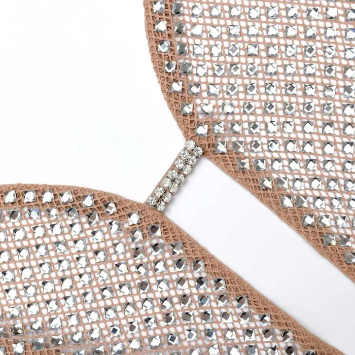 Silver Rhinestone Fishnet Maxi Dress Women Self Portrait Dresses Silver Rhinestone Fishnet Maxi Dress Women Self Portrait Dresses