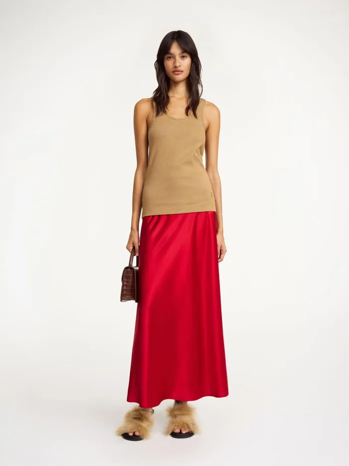 Skirts Women By Malene Birger Boshan Midi Skirt Dark Chilli