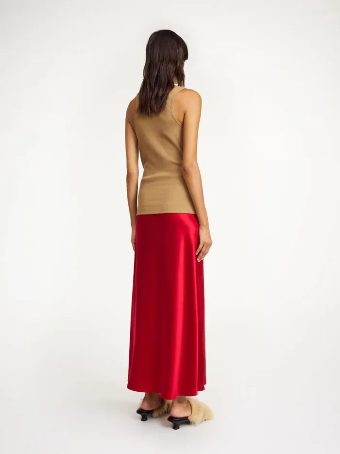 Skirts Women By Malene Birger Boshan Midi Skirt Dark Chilli Skirts Women By Malene Birger Boshan Midi Skirt Dark Chilli