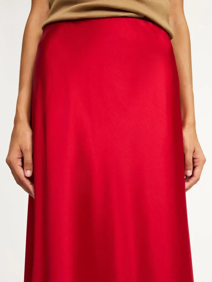 Skirts Women By Malene Birger Boshan Midi Skirt Dark Chilli Skirts Women By Malene Birger Boshan Midi Skirt Dark Chilli