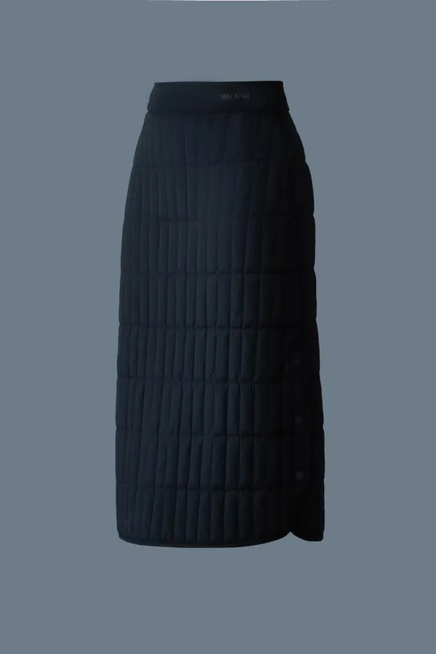 Skirts Women Mackage ANJA Vertical Quilted Down Midi Skirt Black