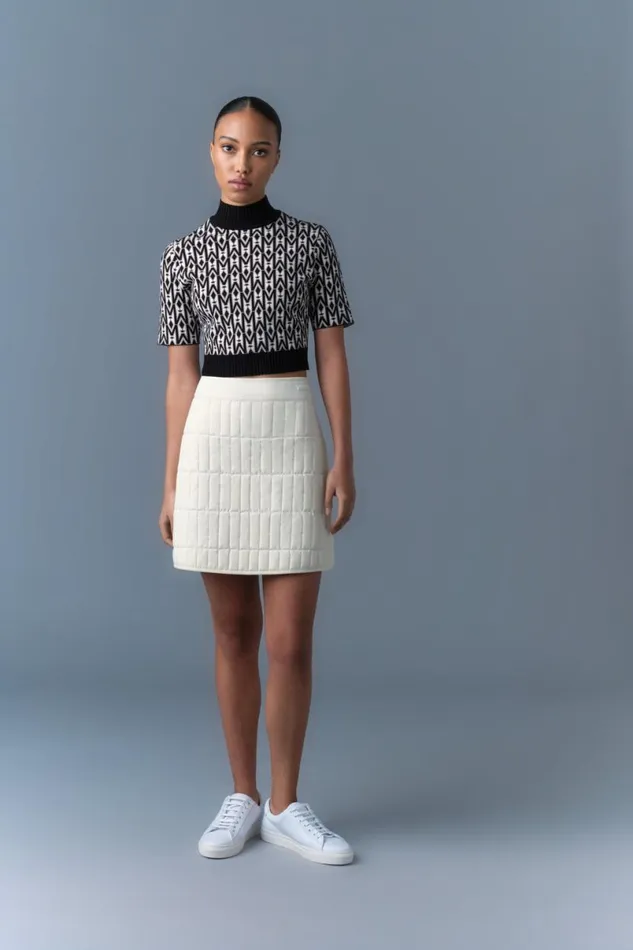 Skirts Women Mackage TILDA Vertical Quilted Down Skirt Black