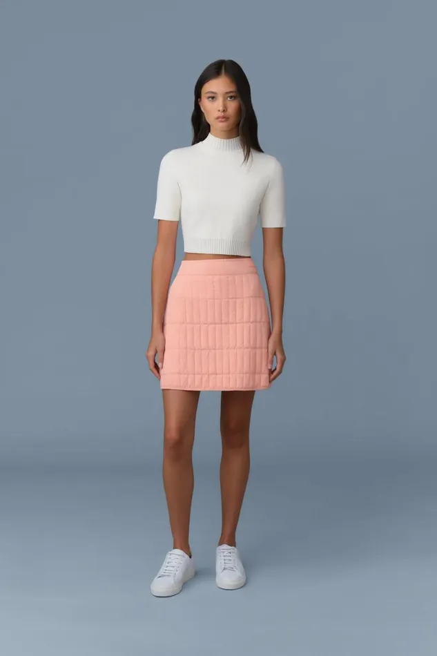 Skirts Women Mackage TILDA Vertical Quilted Down Skirt Black