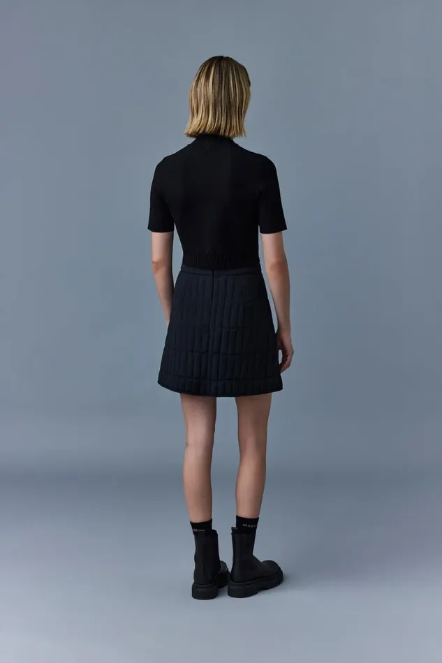 Skirts Women Mackage TILDA Vertical Quilted Down Skirt Black