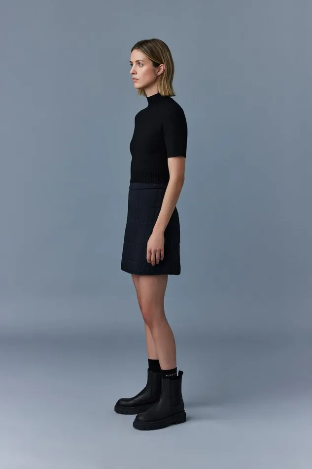 Skirts Women Mackage TILDA Vertical Quilted Down Skirt Black