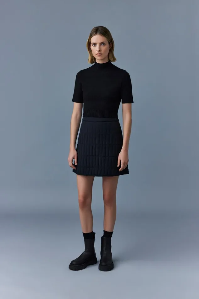 Skirts Women Mackage TILDA Vertical Quilted Down Skirt Black