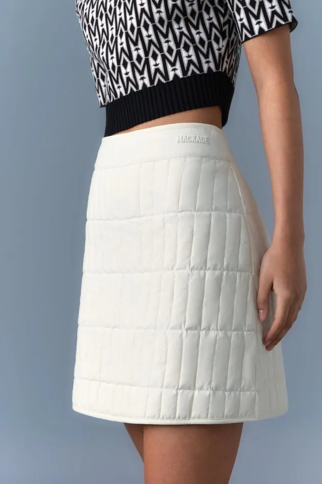 Skirts Women Mackage TILDA Vertical Quilted Down Skirt Black