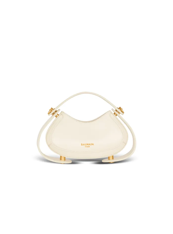 Small Jolie Madame Bag In Box Leather White Women Balmain Mini Bags