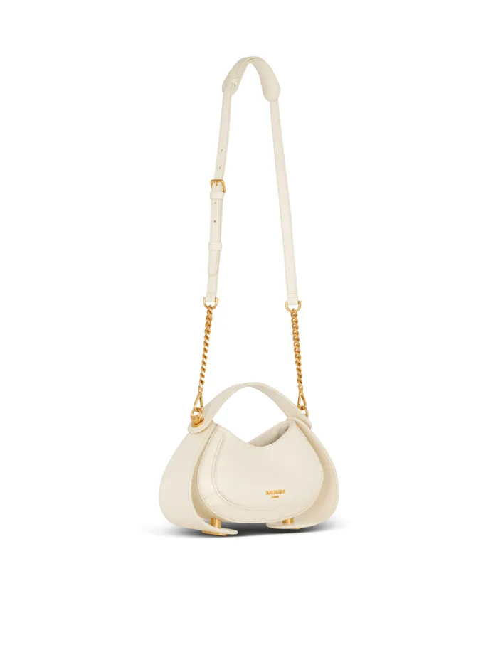 Small Jolie Madame Bag In Box Leather White Women Balmain Mini Bags