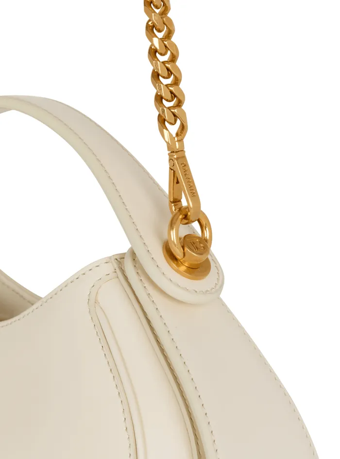Small Jolie Madame Bag In Box Leather White Women Balmain Mini Bags