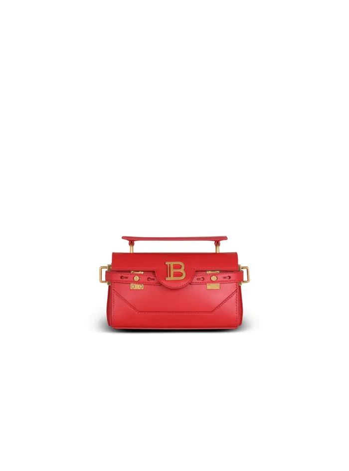 Smooth Leather BBuzz 19 Bag Red Women Balmain Handbags