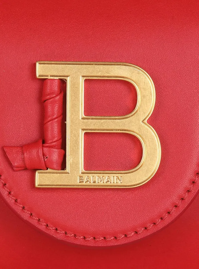Smooth Leather BBuzz Mini Bag Red Women Balmain Handbags