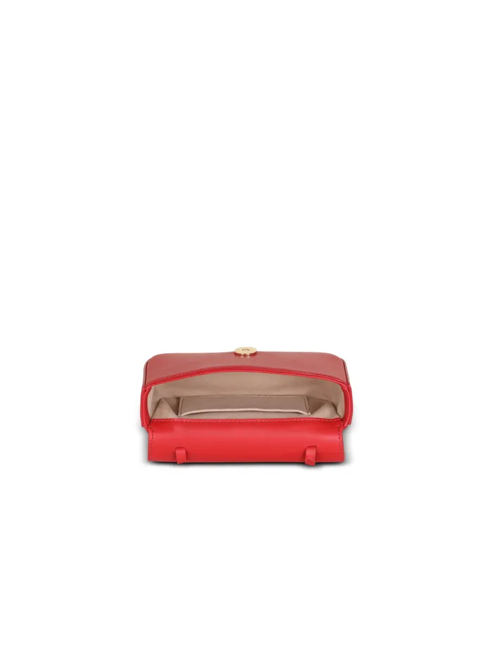 Smooth Leather BBuzz Mini Bag Red Women Balmain Handbags