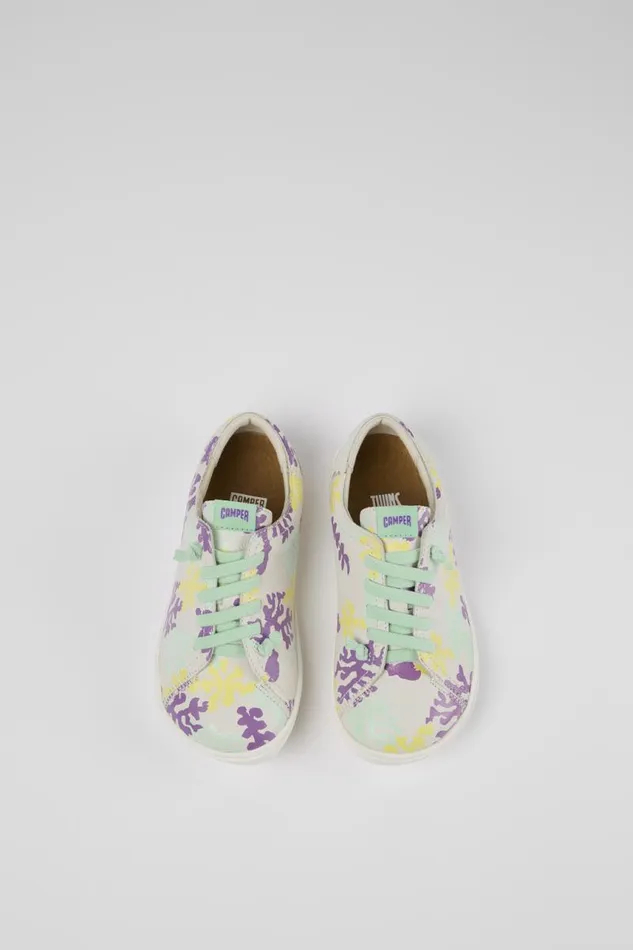Sneakers Kids Camper Twins Multicolored Leather Slipon Sneakers Kids Camper Twins Multicolored Leather Slipon