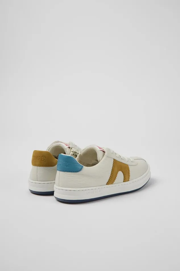 Sneakers Kids Camper Twins White Leather And Nubuck Sneakers Sneakers Kids Camper Twins White Leather And Nubuck Sneakers