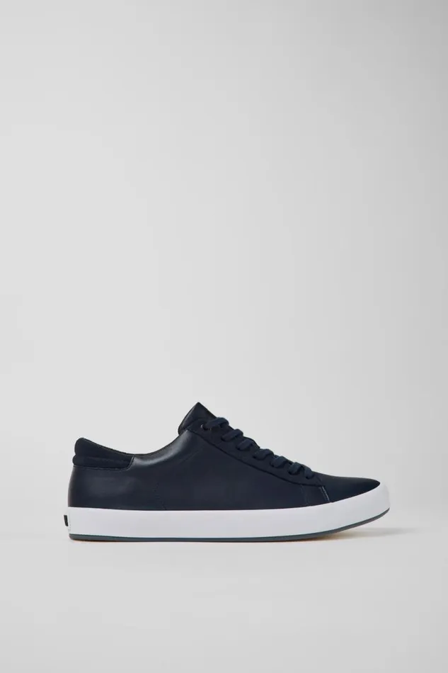 Sneakers Men Camper Andratx Blue Leather And Nubuck Sneakers