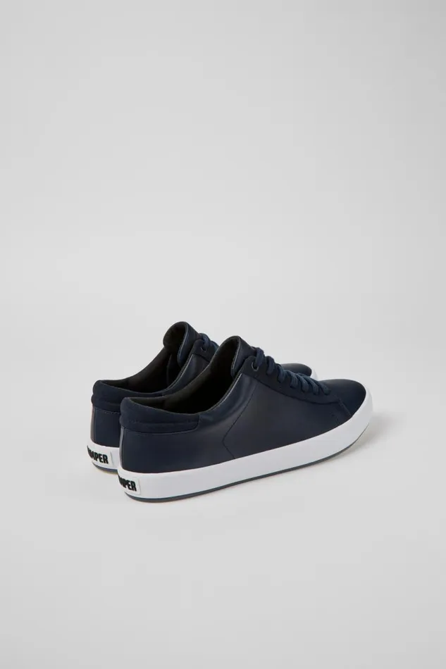 Sneakers Men Camper Andratx Blue Leather And Nubuck Sneakers
