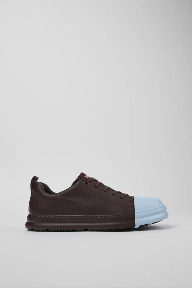 Sneakers Men Camper Junction Runner Burgundy Leather Sneakers