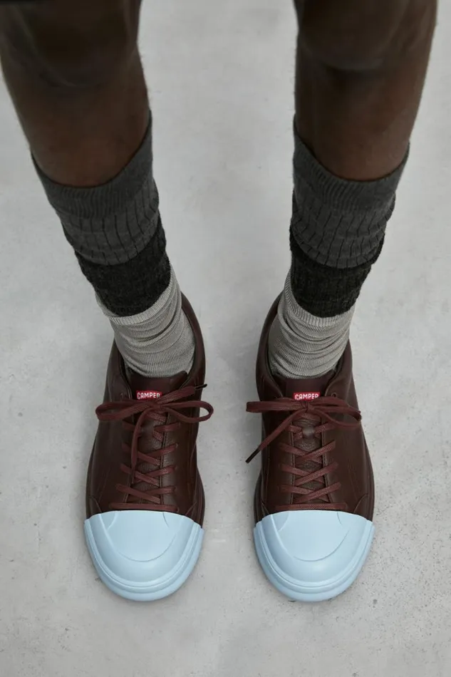 Sneakers Men Camper Junction Runner Burgundy Leather Sneakers Sneakers Men Camper Junction Runner Burgundy Leather Sneakers
