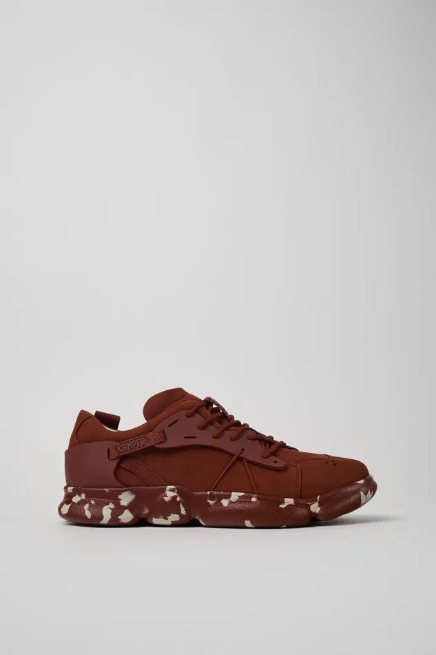 Sneakers Men Camper Karst Red Nubuck And Textile Sneakers