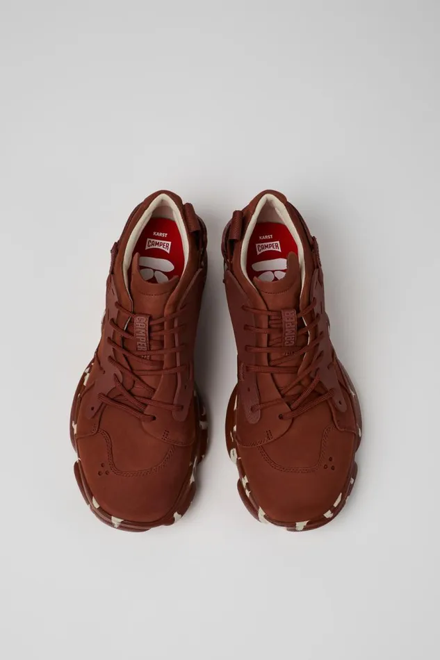 Sneakers Men Camper Karst Red Nubuck And Textile Sneakers Sneakers Men Camper Karst Red Nubuck And Textile Sneakers