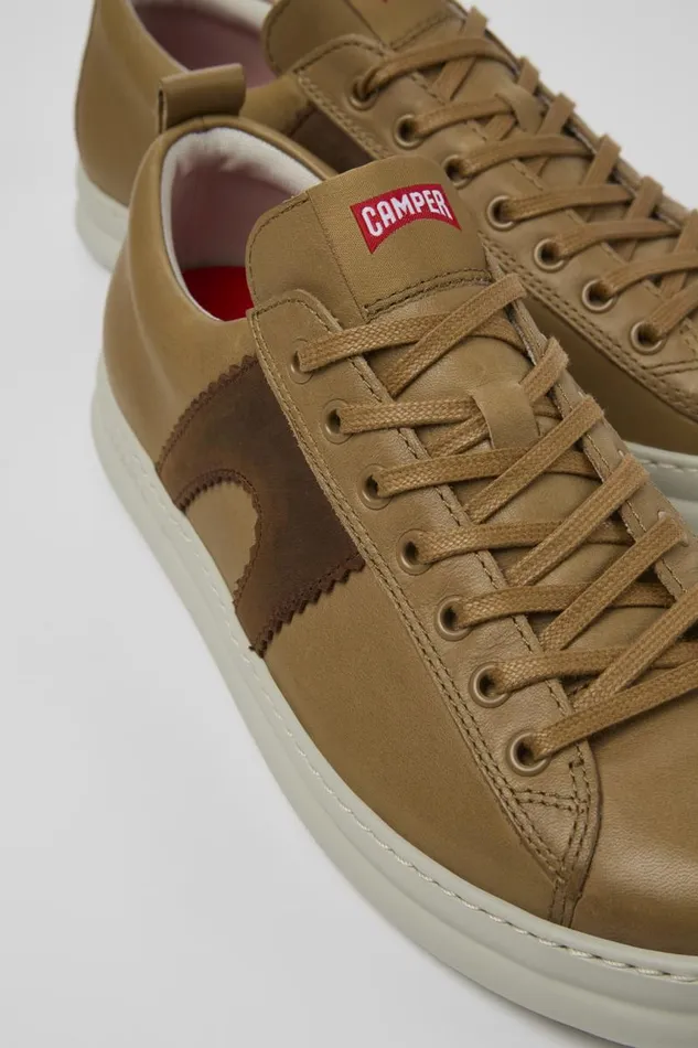 Sneakers Men Camper Runner Brown Leather Sneaker