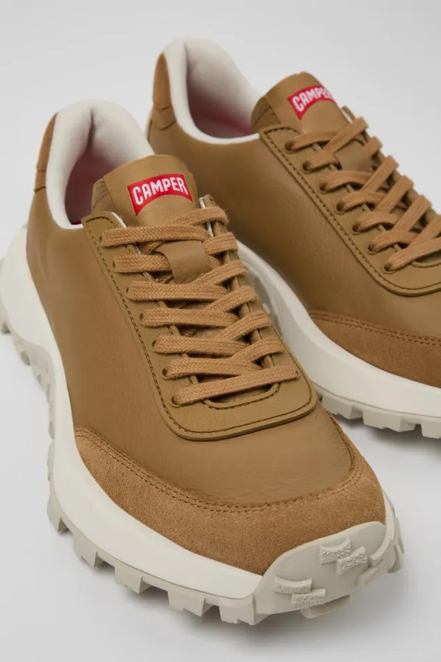 Sneakers Women Camper Drift Trail VIBRAM Brown Leather And Nubuck Sneakers