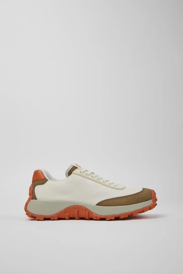 Sneakers Women Camper Drift Trail VIBRAM White Textile And Nubuck Sneakers