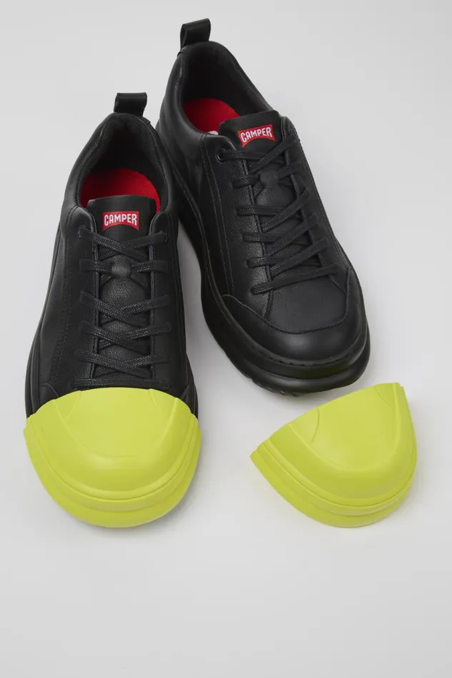 Sneakers Women Camper Junction Runner Black Leather Sneakers