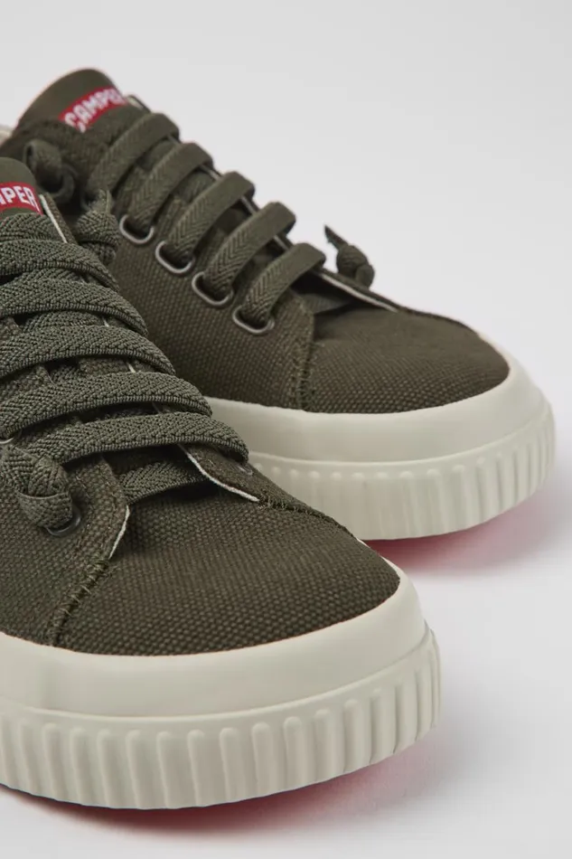 Sneakers Women Camper Peu Roda Green Recycled Cotton Sneakers