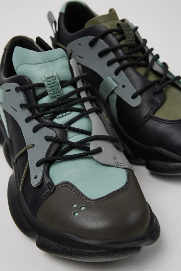 Sneakers Women Camper Twins Multicolor Leather And Textile Sneakers