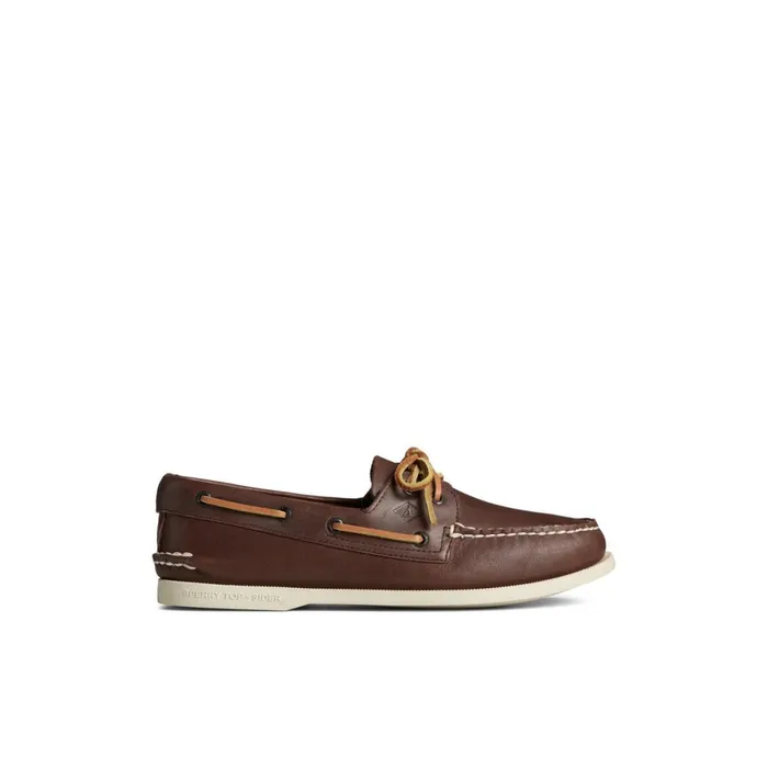 Sperry Authentic Original Boat Shoe Brown Leather Smooth Men Shoes