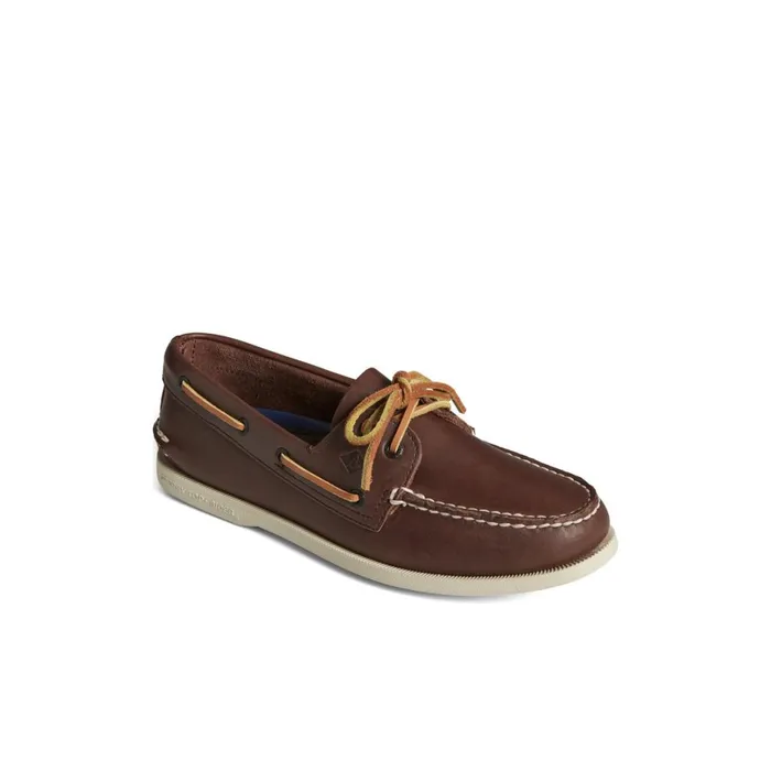Sperry Authentic Original Boat Shoe Brown Leather Smooth Men Shoes