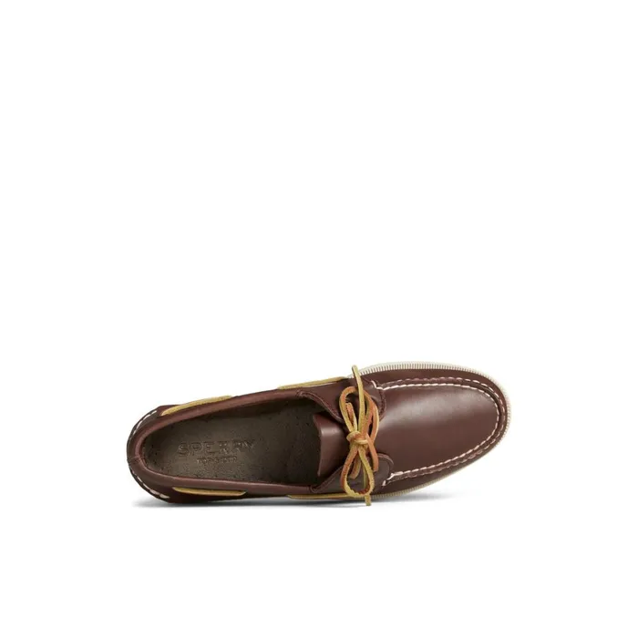 Sperry Authentic Original Boat Shoe Brown Leather Smooth Men Shoes
