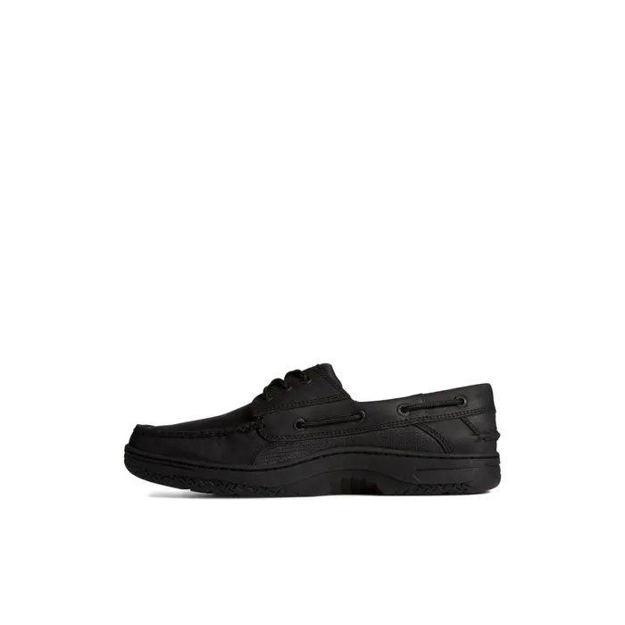 Sperry Billfish 3Eye Leather Boat Shoe Black Men Boat Shoes
