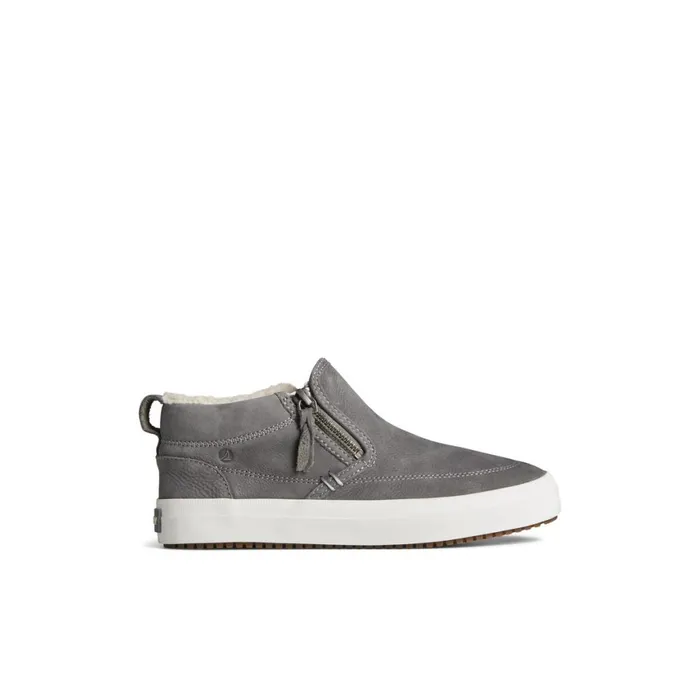Sperry Crest Side Zip Cozy Sneaker Grey Women Boots