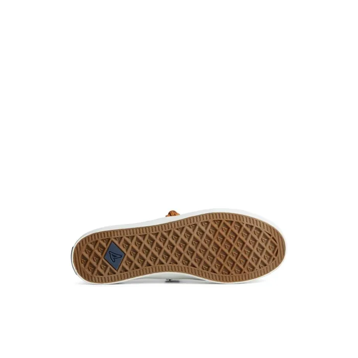 Sperry Crest Triple Sneaker White Textile Canvas Women Sneakers