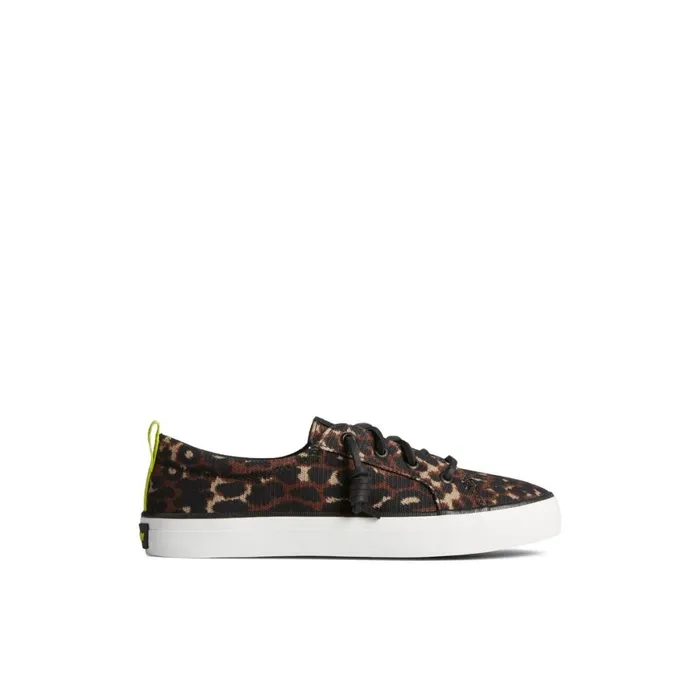 Sperry Crest Vibe Cheetah Sneaker Black Women Sneakers
