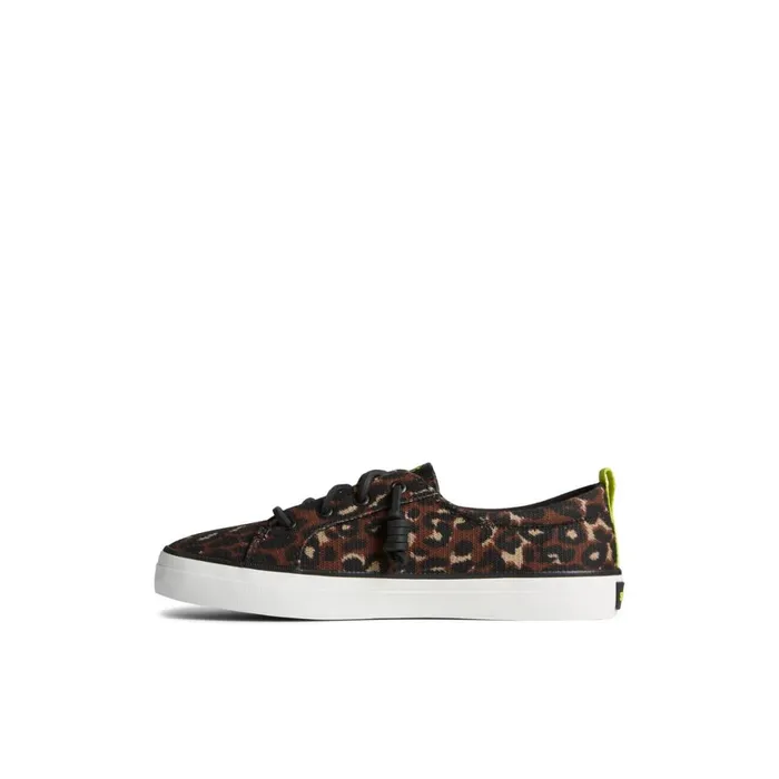 Sperry Crest Vibe Cheetah Sneaker Black Women Sneakers