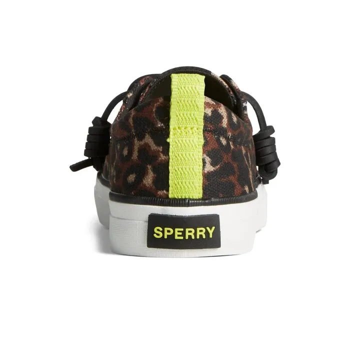 Sperry Crest Vibe Cheetah Sneaker Black Women Sneakers