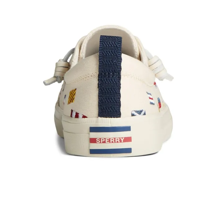 Sperry Crest Vibe Nautical Flag Sneaker White Women Sneakers