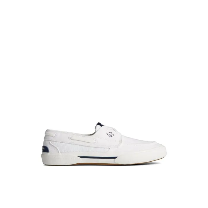 Sperry Pier Wave Boat Shoe White Women Flats