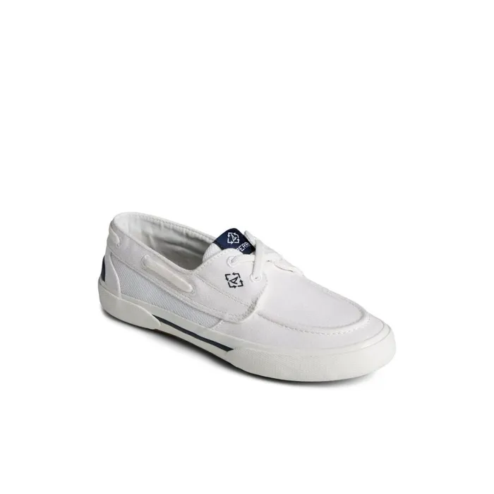 Sperry Pier Wave Boat Shoe White Women Flats