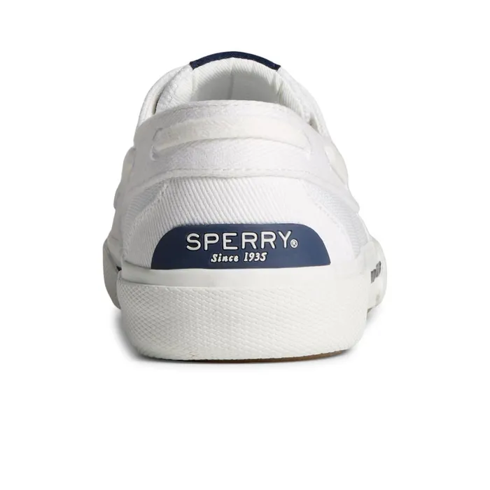 Sperry Pier Wave Boat Shoe White Women Flats