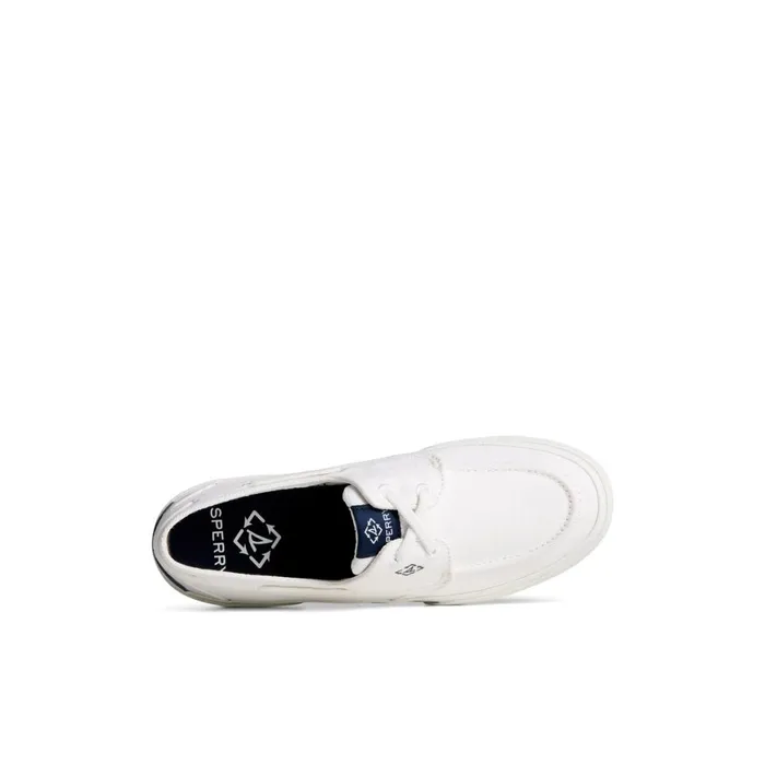 Sperry Pier Wave Boat Shoe White Women Flats