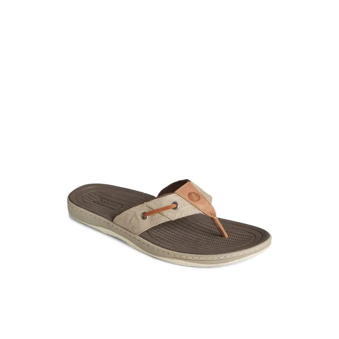 Sperry SeaCycled Baitfish Baja Flip Flop Medium Beige Men Sandals