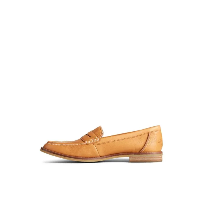 Sperry Seaport Penny Leather Loafer Medium Beige Women Oxfords and Loafers