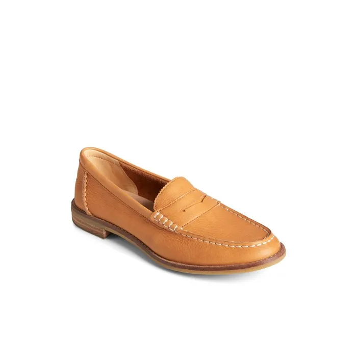 Sperry Seaport Penny Leather Loafer Medium Beige Women Oxfords and Loafers