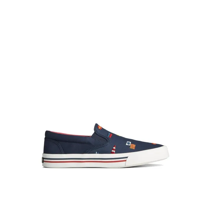 Sperry Striper II Nautical Slip On Sneaker Navy Men Sneakers